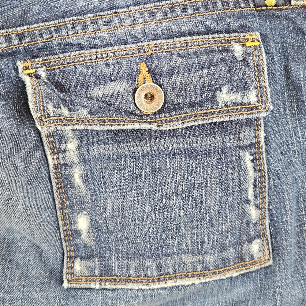 Lucky Brand Porkchop Ankle Crop Jeans Womens 2/26 Blue Good Distressed - Picture 11 of 16